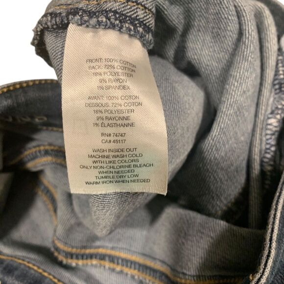 Natural Reflections Womens Utility Cargo Crop Light Wash Denim Jeans 4 Casual - Picture 4 of 8